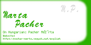 marta pacher business card